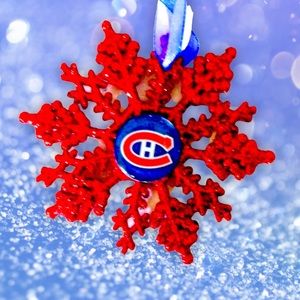 Montreal CANADIENS Handmade Hockey Snowflake